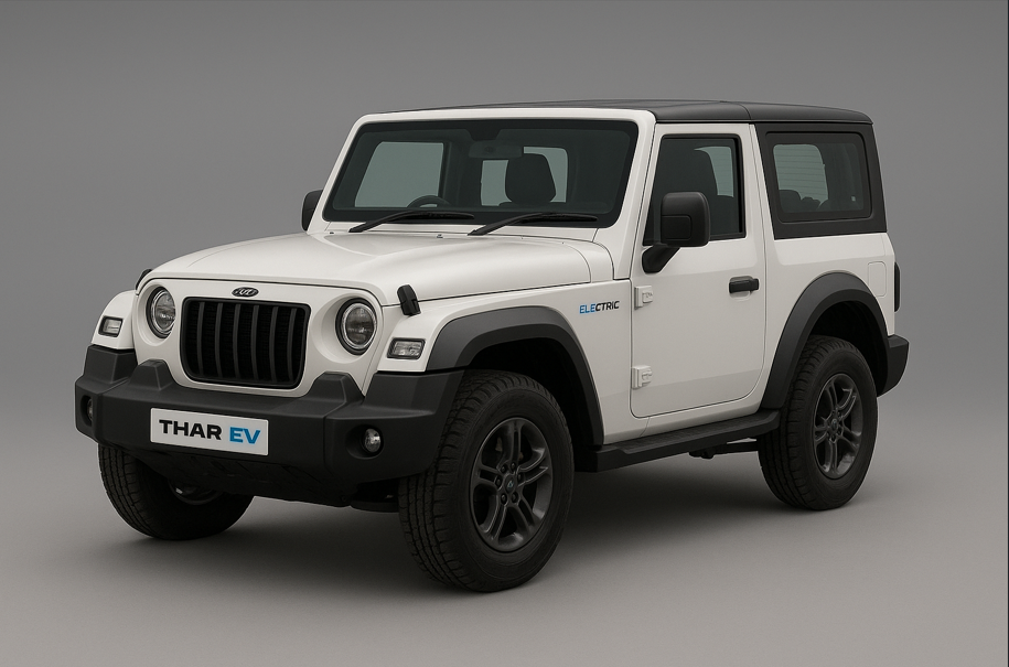 Upcoming Mahindra Thar EV : specifications , price , features.